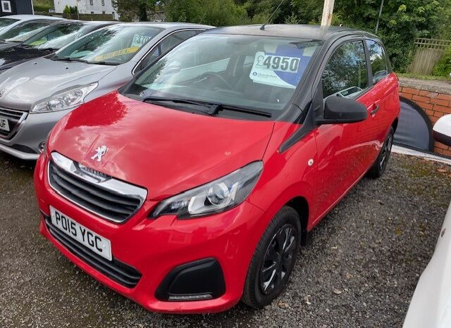 2015 PEUGEOT 108 PETROL 3 DOOR HATCH IN RED.