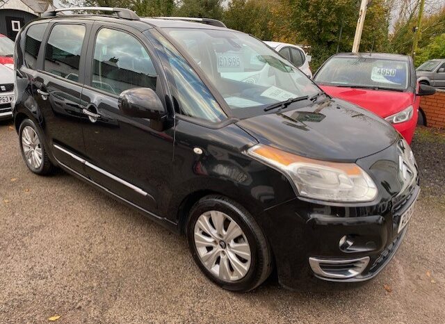 2009CITROEN C3 PICASSO EXCLUSIVE 1.4 PETROL IN BLACK.TRADE CAR. PRIVATE PLATE.