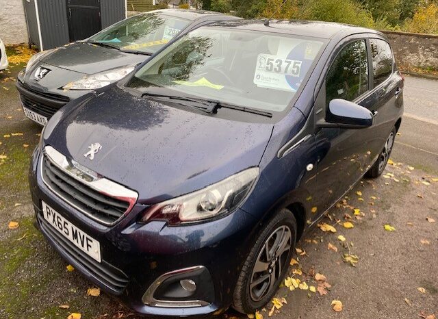 2015PEUGEOT 108 ALLURE 1.2 PETROL 5 DOOR HATCH 1.2 IN BLUE.